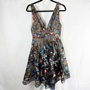 Bronx and Banco Paradise Flare Sequins Mini Formal Dress Size US 4